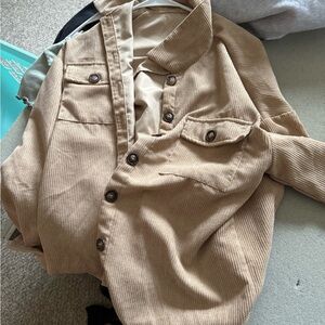 Tan Corduroy Shacket